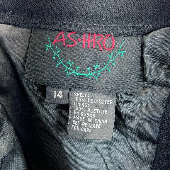 Ashro A Line Silhouette Bias Cut Black Maxi Skirt Women 14 Lined Cocktail Party - Picture 5 of 9